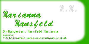 marianna mansfeld business card